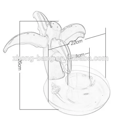 Palm tree inflatable drink holders floating cup holder in stock
