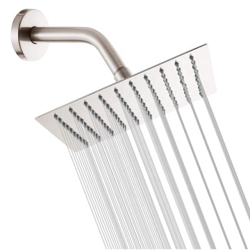 SUS 304 Ultrathin Satin Finish Square Shower Head with Rainfall