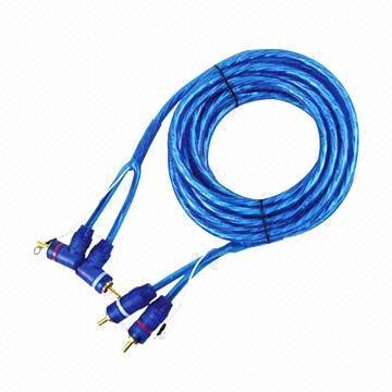 Audio RCA Cables, 2 RCA Male to 2 RCA Male Transparent, Available in Various Outer Diameters