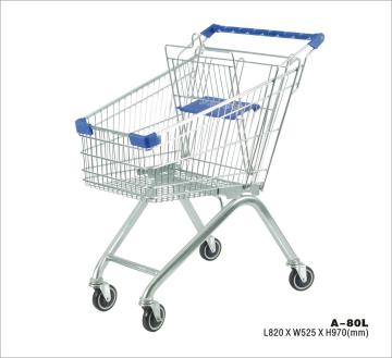 europe supermarket shopping trolley 80L