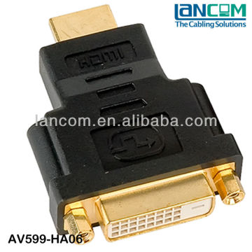 LC Hot sell HDMI adaptor, HDMI male to DVI male adaptor, HDMI converter