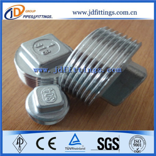 ANSI 150lbs Stainless Thread Pipe Fittings Square plug