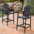 Outdoor Acacia Wood Adirondack Barstools