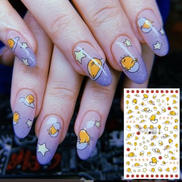 EGG one piece cartoon F-61 3d nail art stickers decal template diy nail tool decorations