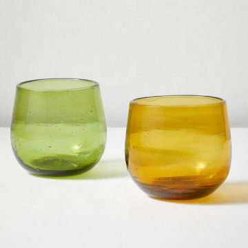 RECYCLED HAND BLOWN GLASS TUMBLER