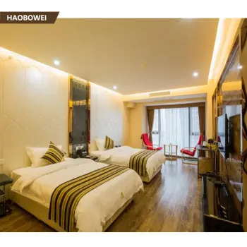 Australian Plywood Hotel Room Beds with Chair
