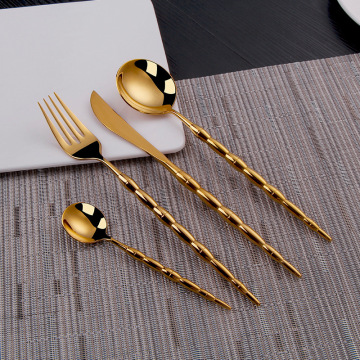 Set Perpaduan Stainless Steel Berlapis Emas Berkuda Tinggi - Perangkat Darten Polandia Shirny