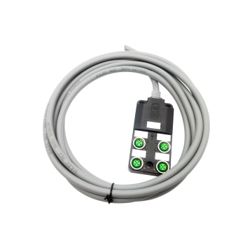 4 Way M12 Distribution Box with Molding Cable