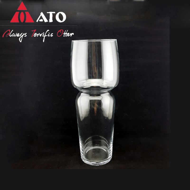 Vaso de vidro transparente vaso de vidro fresco vasto de vidro