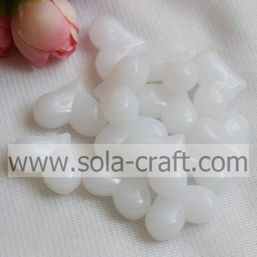 Wholesale Jelly Heart Chunky Opaque Acrylic Smooth Beads