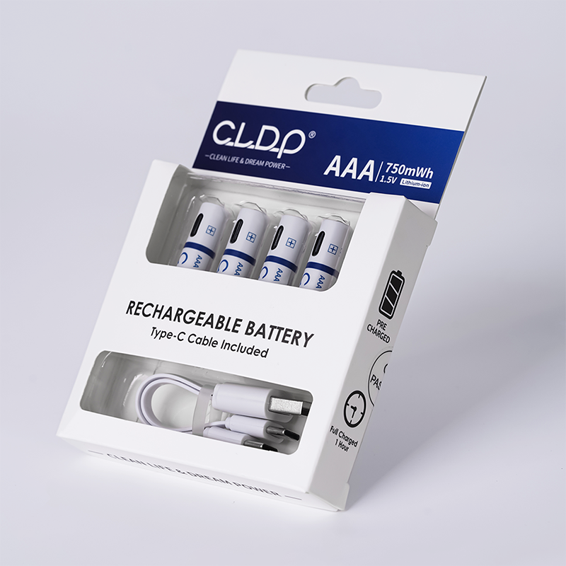 4pack 1.5v Lithium AAA USB rechargeable battery