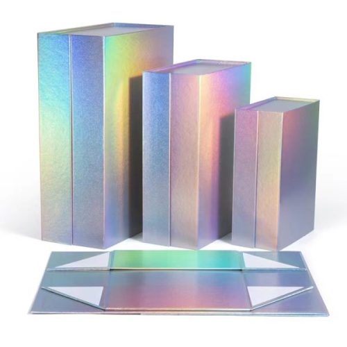 Luxury Custom Logo Folding Magnetic Holographic Paper Boxes