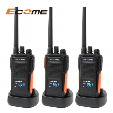 Ecome ET-980 low cost home security long distance ptt walkie talkie 3 sets