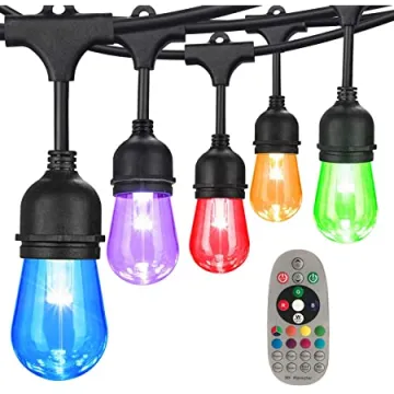 Waterproof Outdoor Event RGBW Festoon String Light IP65 for 10m, 20m, 100m, E27/B22 Garland