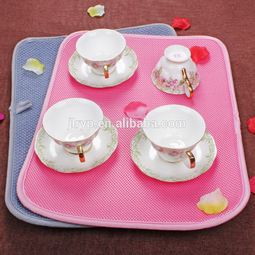 Microfiber bamboo fiber dish dying mat for tables