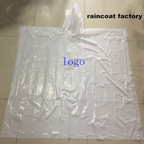 Promotional Waterproof clear disposable pe rain poncho