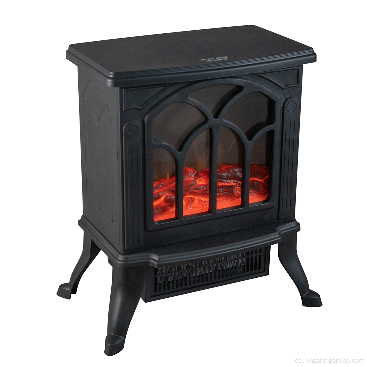 750 W/1500 W zweistufiger, breiter Luftauslass-Kaminheizer mit realistischem 3D-Flammeneffekt