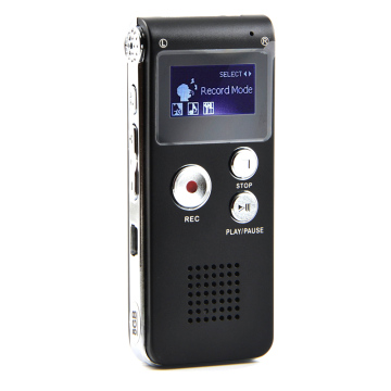 BUENKAI Mini Digital Voice Recorder: 8GB MP3 Player & Dictaphone with One-Key Recording