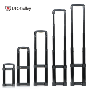 China Supplier Customized 5 Section Aluminium Toolbox with Folding Tension Luggage Trolley Bar and Telescopic Handle