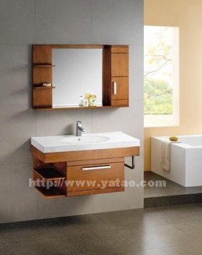 YMB-0037B Wooden Bathroom Vanity PVC Bathroom Cabinet