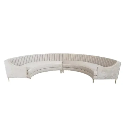 Modern U Shape Sectional Sofa Set - Luxury White Living Room Furniture