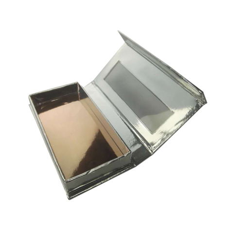 Eyelash Silver Glossy Box med anpassad logotyp