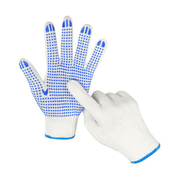 Wholesale Industrial PVC Dotted Cotton Knitted Labor Safety Gloves