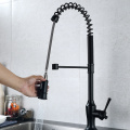 Brass Single Lever Spring Kitchen Faucet