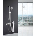 Wall-Mounted Brass Bathroom Slide Bar Shower Faucet Set