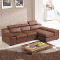 L-berbentuk kulit Corner Lounge Sofa Dan Chaise