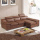 L-vormige Leren Hoek Lounge Sofa En Chaise