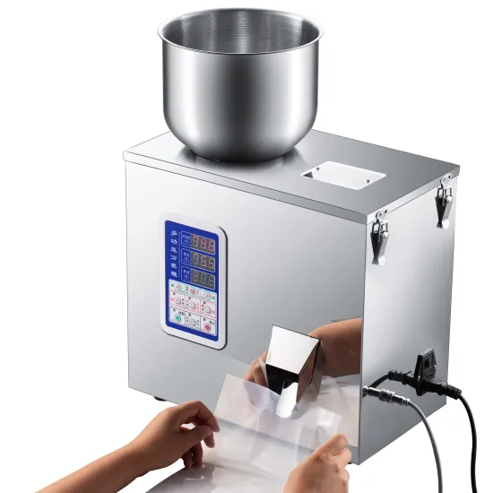 Ouxin OXXFZ10 Small Semi-Automatic Tabletop Digital Control Weighting Filling Machine for Spices, Tea, Coffee