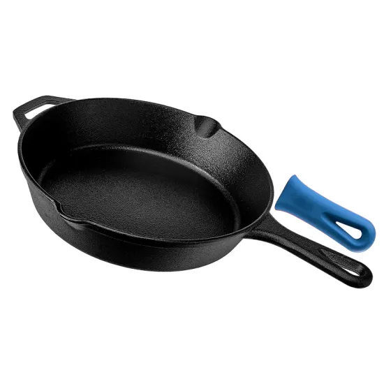 Stable Quality Cast iron Flat bottom camping gas outdoors cookware frypan