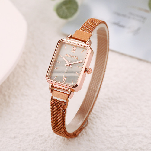 Elegant rectangle shaped quartz watches for women lady