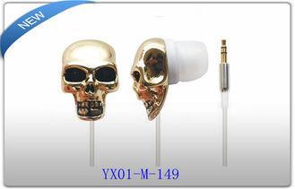 Popular hot sell Skull earphone PVC cable with MIC metal ea