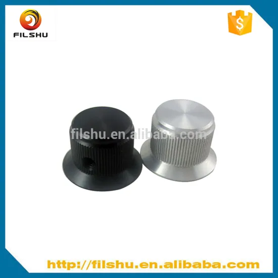 high quality black anodized aluminum knurling knob for audio