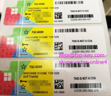 Windows 10 home online activation for 1PC oem coa sticker key sticker