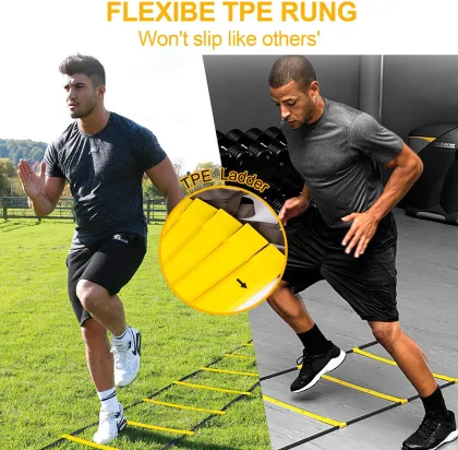 Speed & Agility Training Kit: TPE Ladder, Resistance Parachute, Disc Cones & Steel Stakes