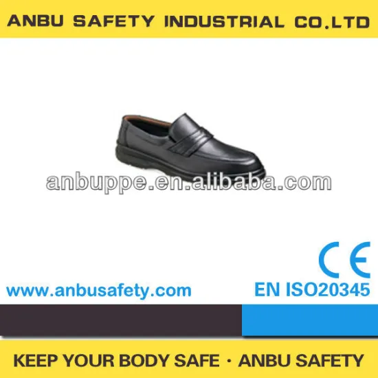 pull on style engineer steel toe safety executive leather shoes without lace