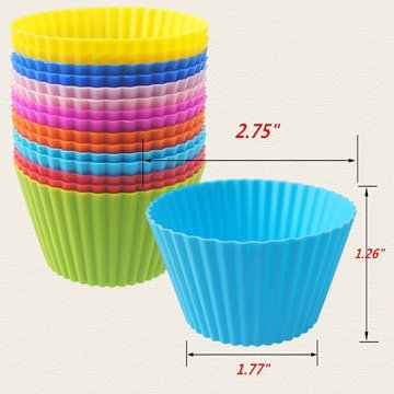 Reusable Round Mini Muffin Cups 12pack