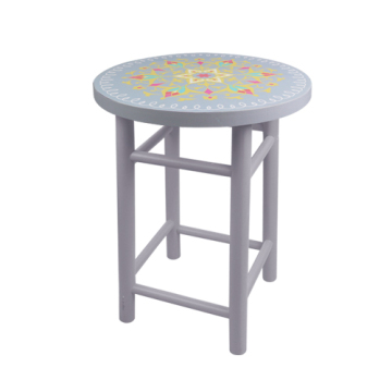 Helle Farbe grau Indien und Pakistan Druck Design Bar-Stuhl