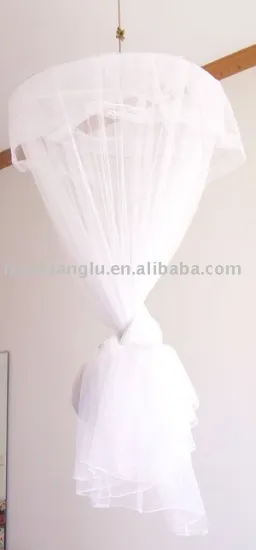 decorative conical 100%polyester bed canopy mosquito net