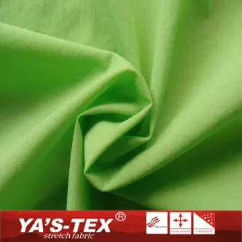 New Light weight soft handfeel green plain dyed spandex nylon fabric for clothing