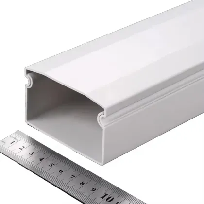 Superior Quality Flame Retardant 80*50mm Wiring Duct 1.8mm Thickness Pvc Cable Trunking
