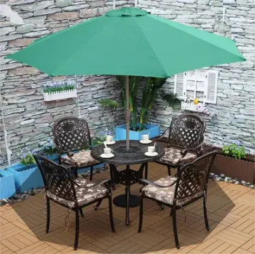 New Leisure Garden Table Garden Furniture Lattice Aluminum Outdoor Table
