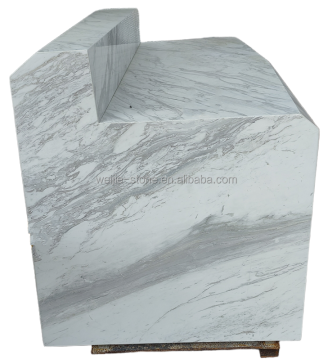 Customized LUX High End Personalized White Marble Reception Desks