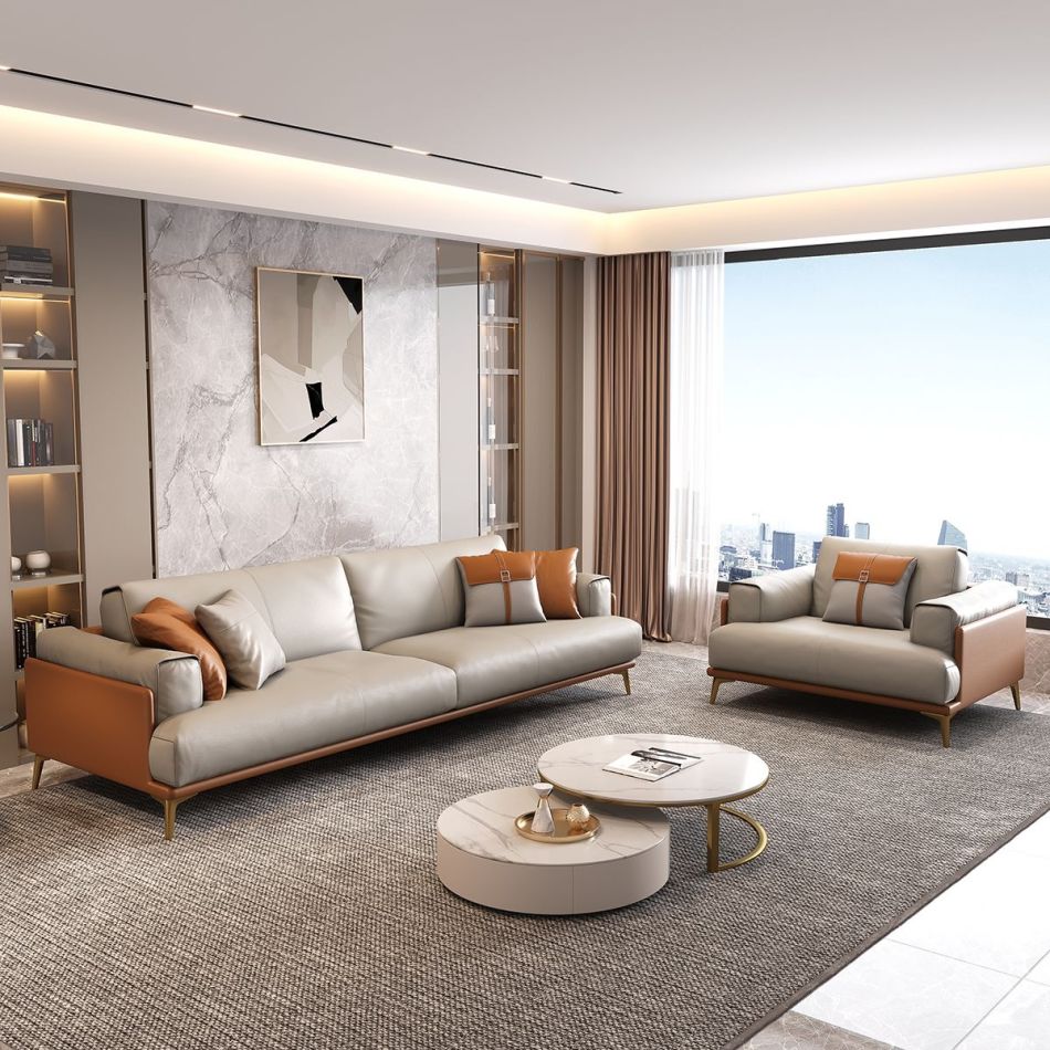 Sofa lurus mewah mewah lokal kanggo apartemen