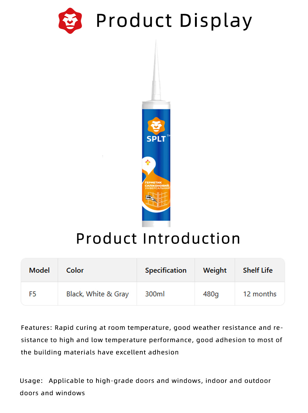 Professional Door Window Glass Glue X