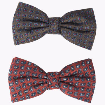 Cost-effective Custom Silk Jacquard Paisley Pattern Wedding Bow Ties for Men