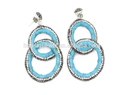 ladies earrings designs pictures, leather silver 925 earrings women jewelry